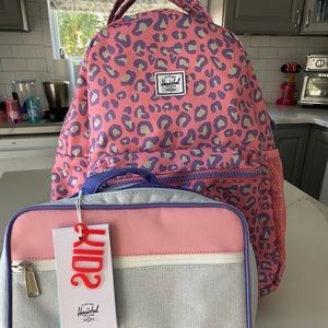 Herschel pop leopard nova backpack and lunch box